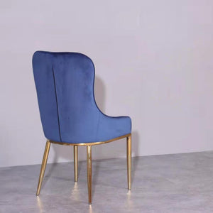 Vivian Blue Gold Velvet Dining Chair