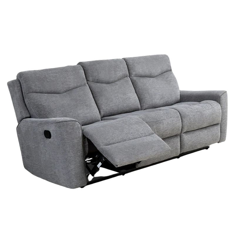 Fabric Motion Recliner Sofa Set Cosmic Steel