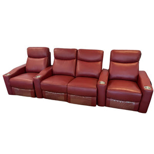 ONLINE BOXING DAY SPECIAL SALE ON NOW Chicago 4 Seat Home Theatre Lounge with all Electric Recliners & 4 Cup Holders