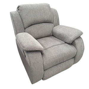 Paris Single Manual Recliner Sofa Chair Light Gray Fabric