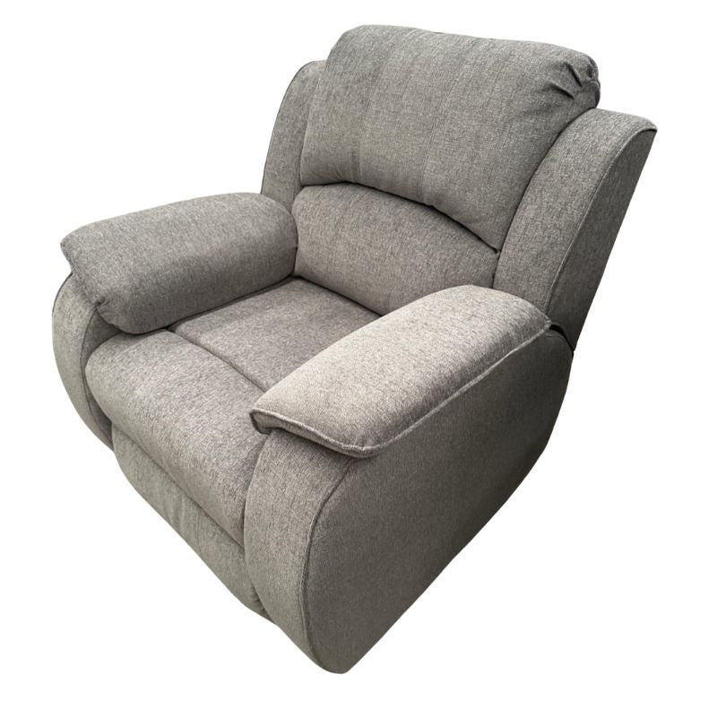 Paris Single Manual Recliner Sofa Chair Light Gray Fabric